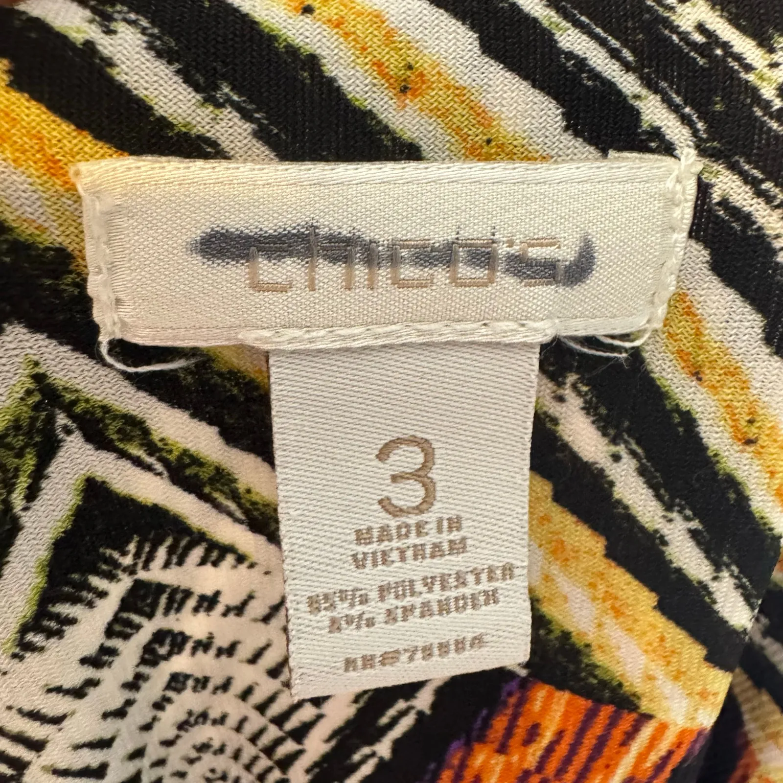 Chico's Size 3/XL Tribal Chevron Print Sleeveless Twist-Front Maxi Dress - Image 4