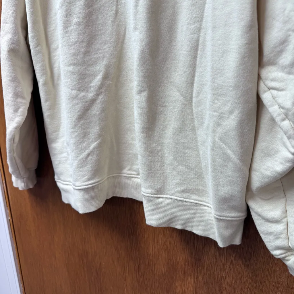 Daily Drills Oversized Collar Crew Polo Notch Sweatshirt Sand Beige XS/S - Image 6