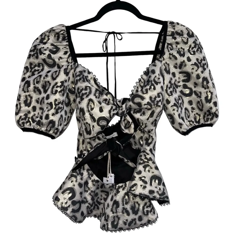 NEW NWT  Geneva Blouse In Leopard - Image 3