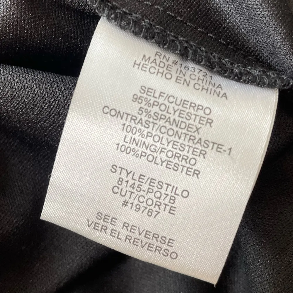 City Studios Juniors' Feather-Trim Strapless Fit & Flare Dress Black Sz 5/6 - Image 8