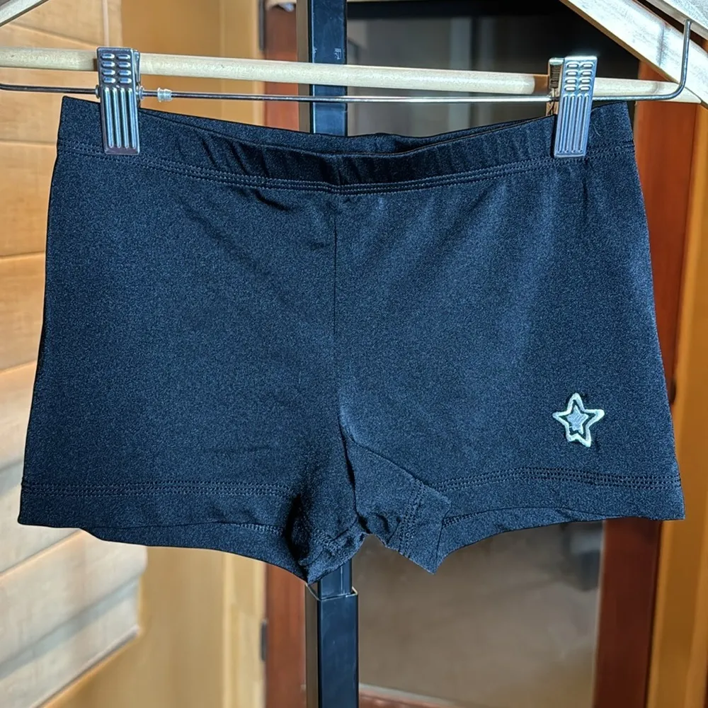 GK Stars Black Shorts Gymnastics/Dance/Active Size Adult Small - Image 3