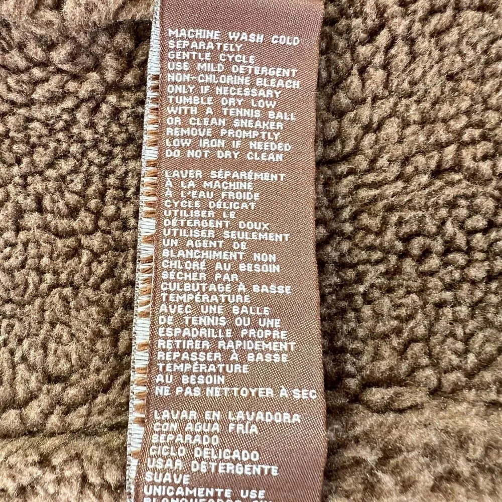 Koolaburra by UGG Motorcycle Shearling Jacket Womens Large Black Brown Cozy Warm - Image 6