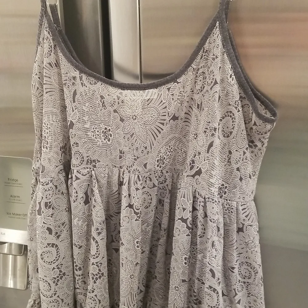 💕TRINITY💕 Mini Dress ~ Grey Paisley Floral Print Medium - Image 3
