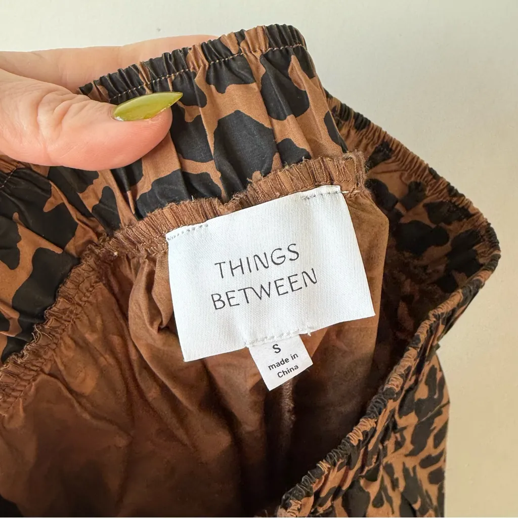 Things Between Cheetah Leopard Boxer Jogger Pants S Brown - Image 3