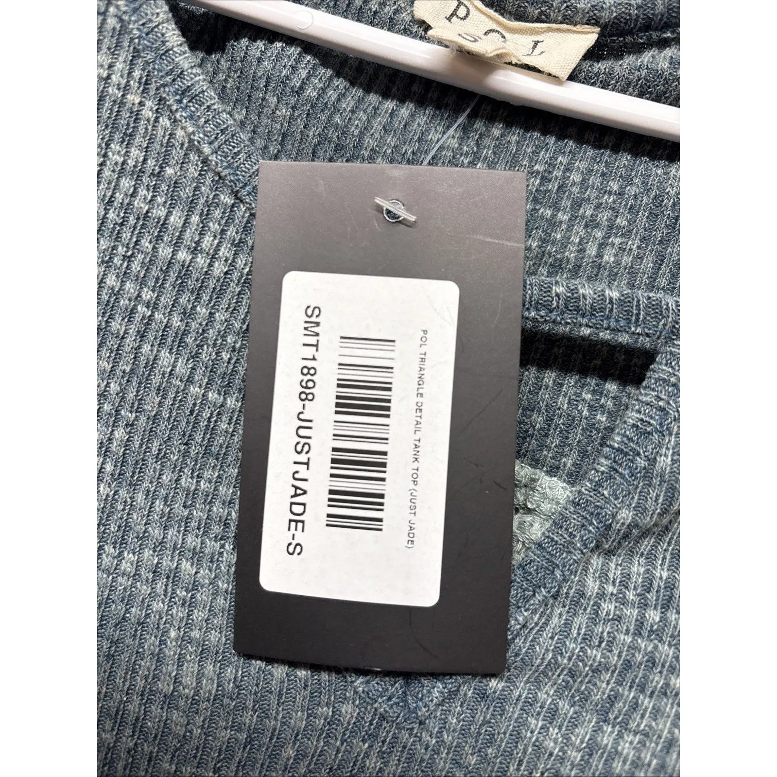 Pol Just Jade Waffle Knit Women's Sleeveless Babydoll Tank Top Shirt Size Small - Image 3