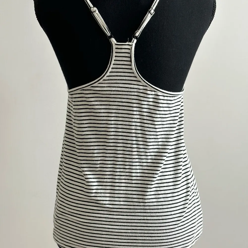 Essentials by  Racerback Striped Black & White Top - Image 4