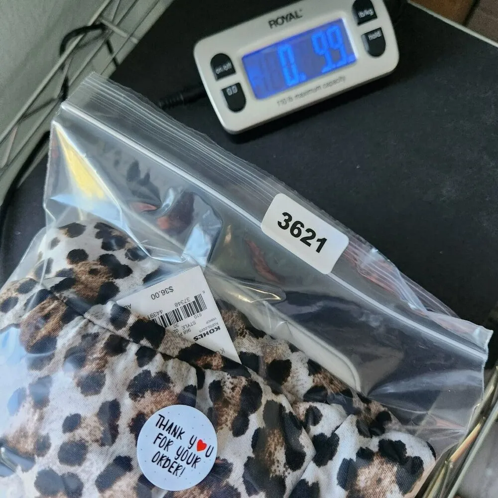 Apt 9 Skirt Women Small Polyester A Line Asymmetric Shark Bite Brown Leopard NWT - Image 10