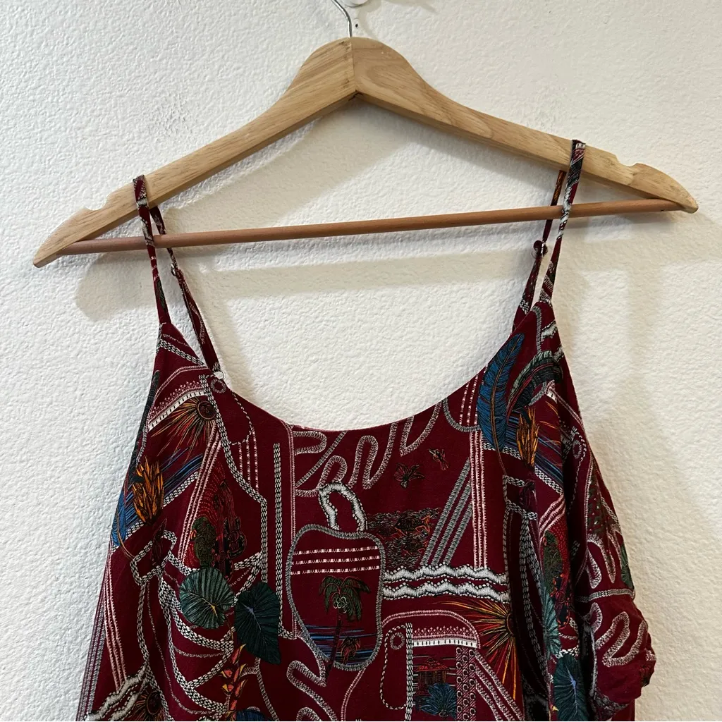 Anthropologie x Farm Rio Benita Cami Blouse Size S Toucans & Palm Pattern - Image 4