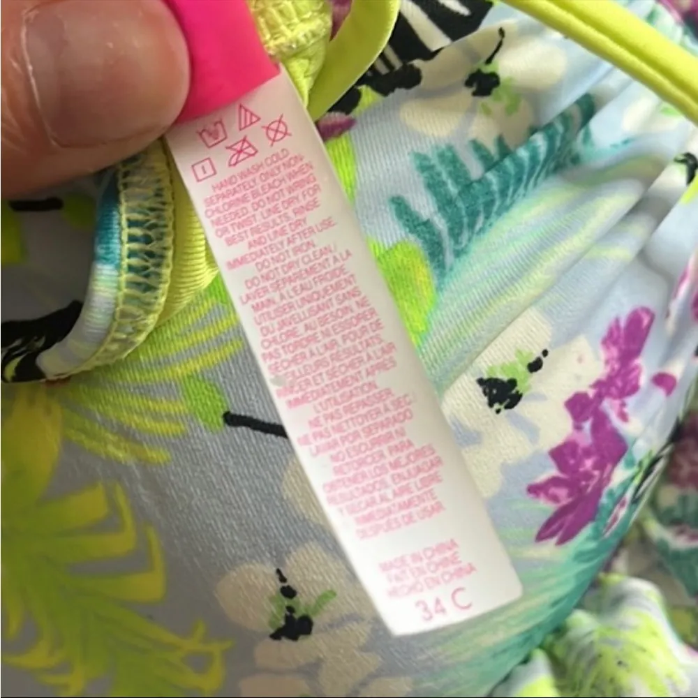 Victoria’s Secret Bikini Top Swimsuit Swim Floral 34C M Medium - Image 5