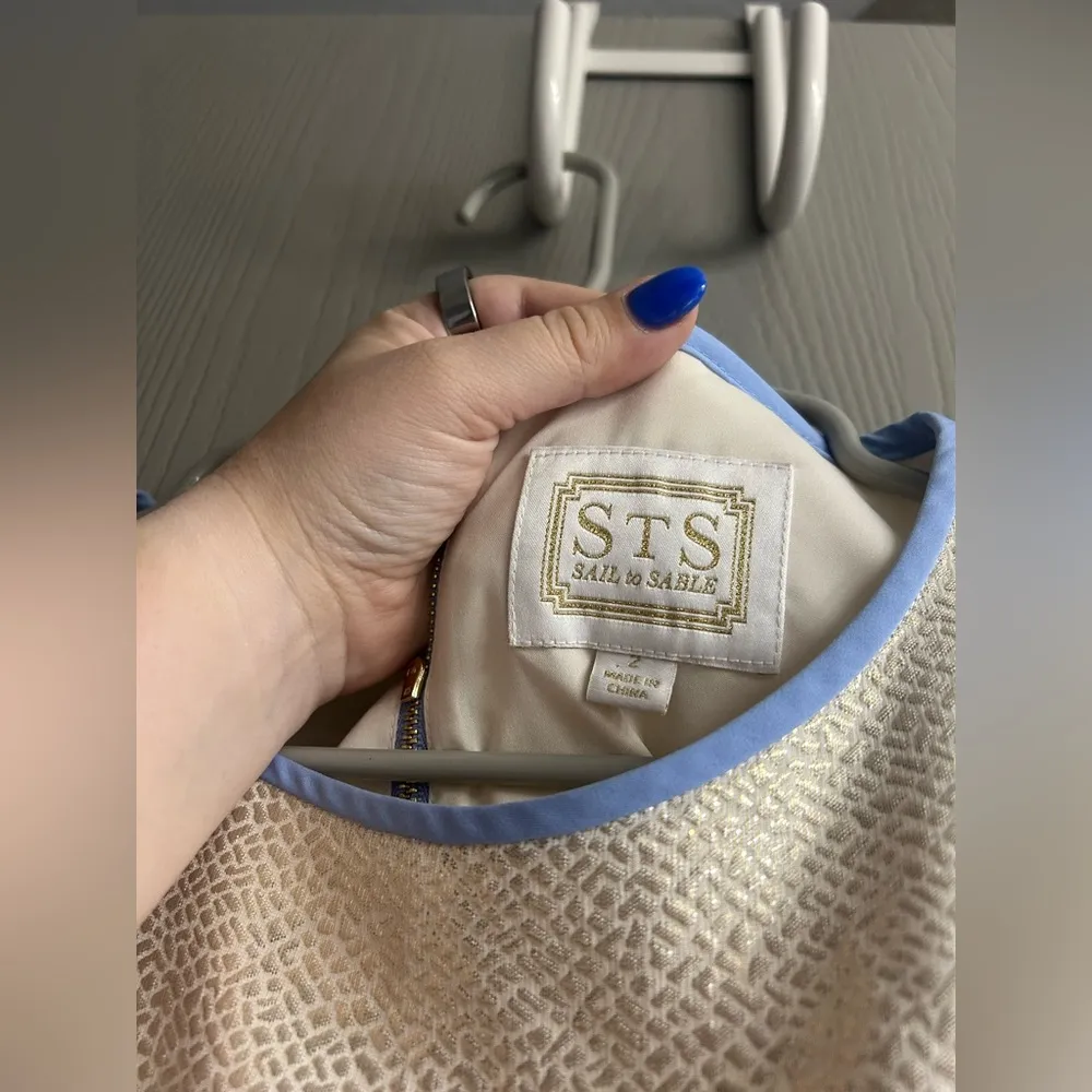 NWOT Sail To Sable Metallic Shift Dress - Image 5