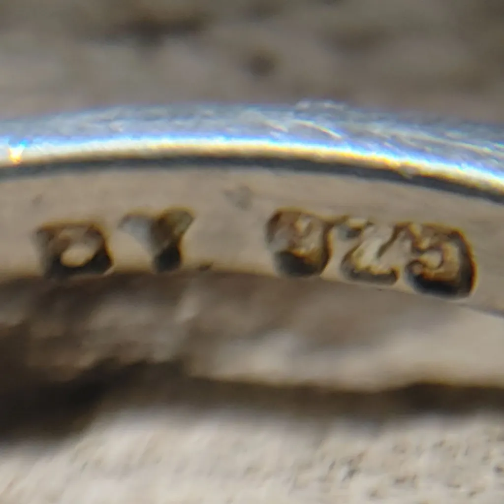 Pearl Sterling Silver Ring Vintage Accent Stones Size 7 Marked DY 925 Elegant - Image 4