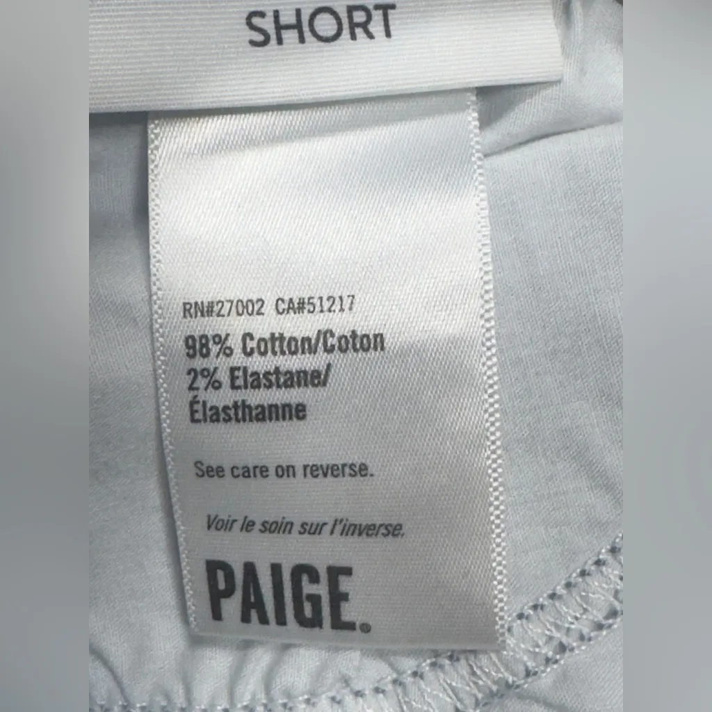 PAIGE Women's Blue Denim Shorts 💙🩵 - Image 10
