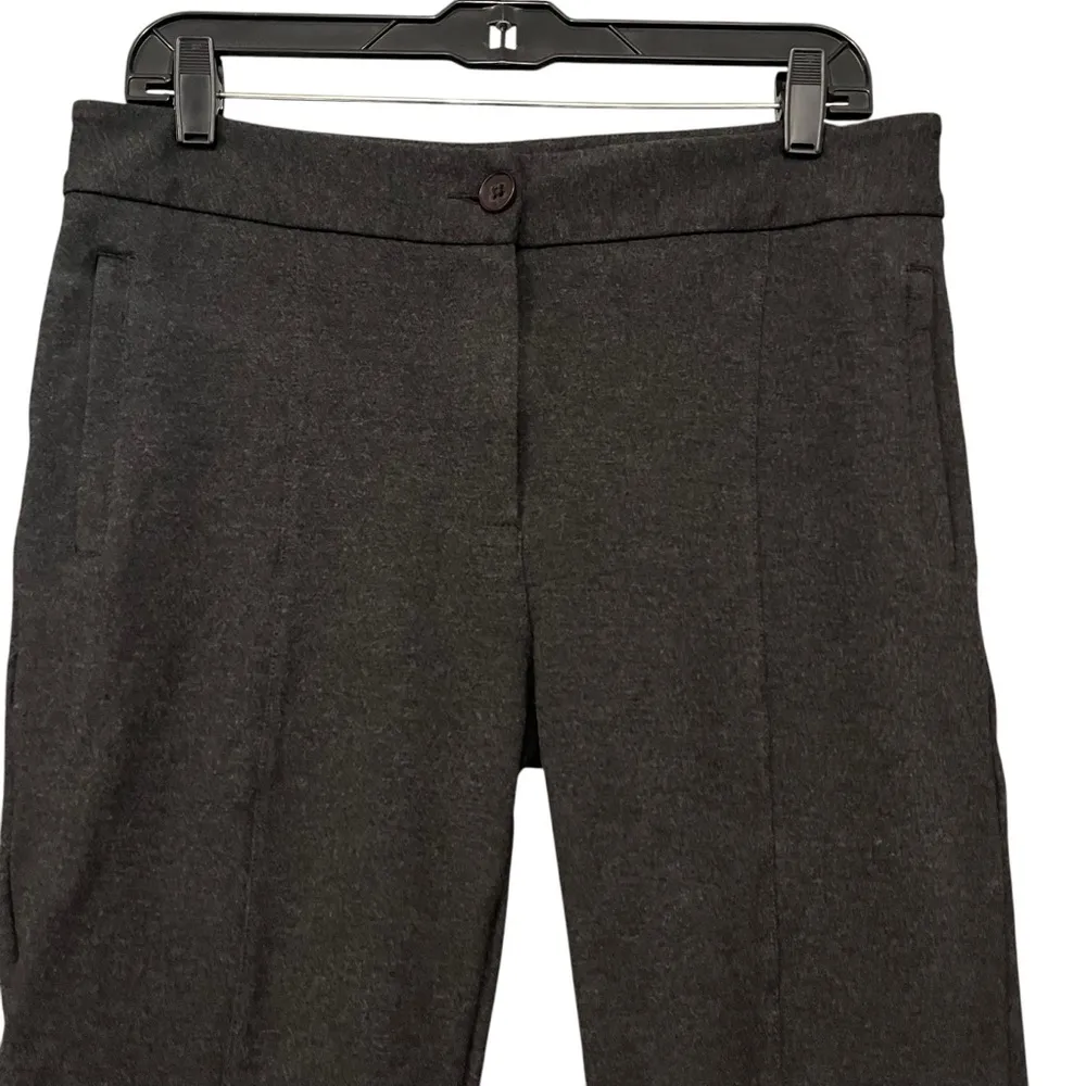 Betabrand Charcoal Cigarette Slim Zip Ankle Ponte Knit,  Sz L (short-petite) - Image 5