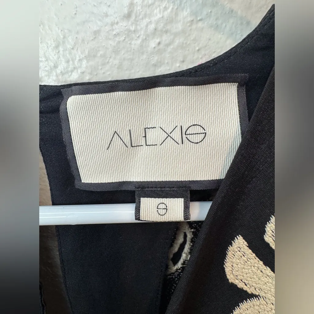 ALEXIS Rimini Tassel Embroidered Floral Black and White Mini Dress‎ Size S - Image 6