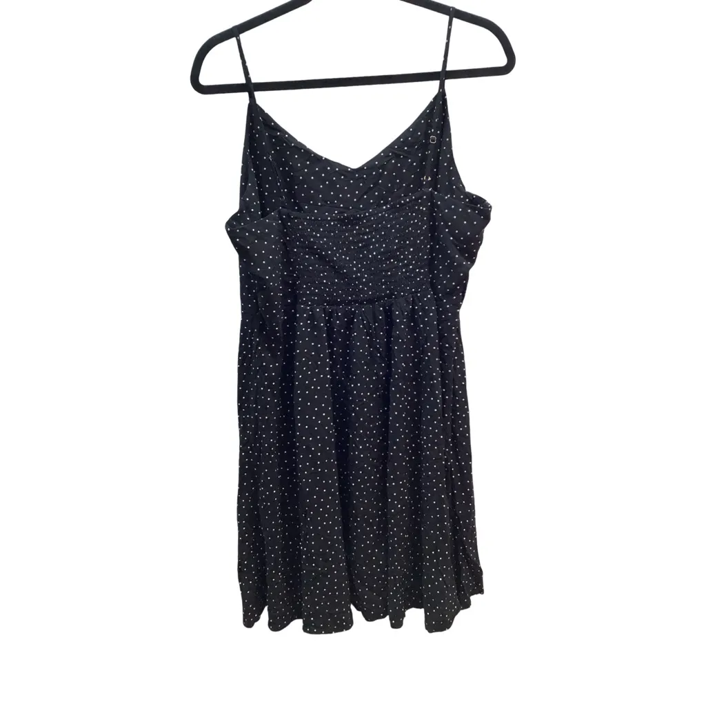GAP Size XL Black & White Polka Dot Smocked Back Mini Dress. Preloved - Image 2