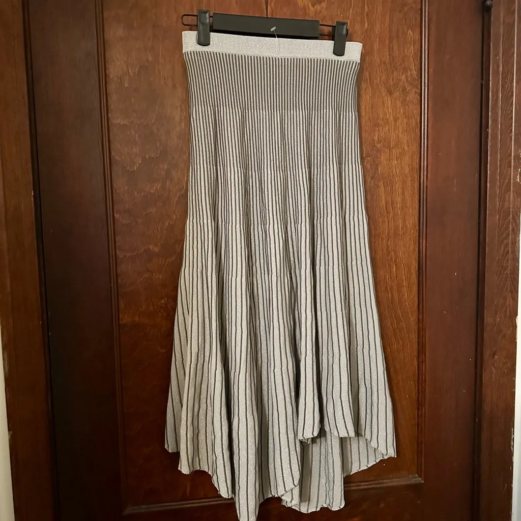 Fabrique x Alice McCall Freya Skirt in Summer Stretch Yarn Knit XS Gray - Image 2
