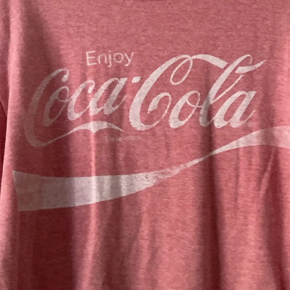 Women’s Coca Cola Longsleeve lightweight sweatshirt Top medium red retro cotton - Image 2