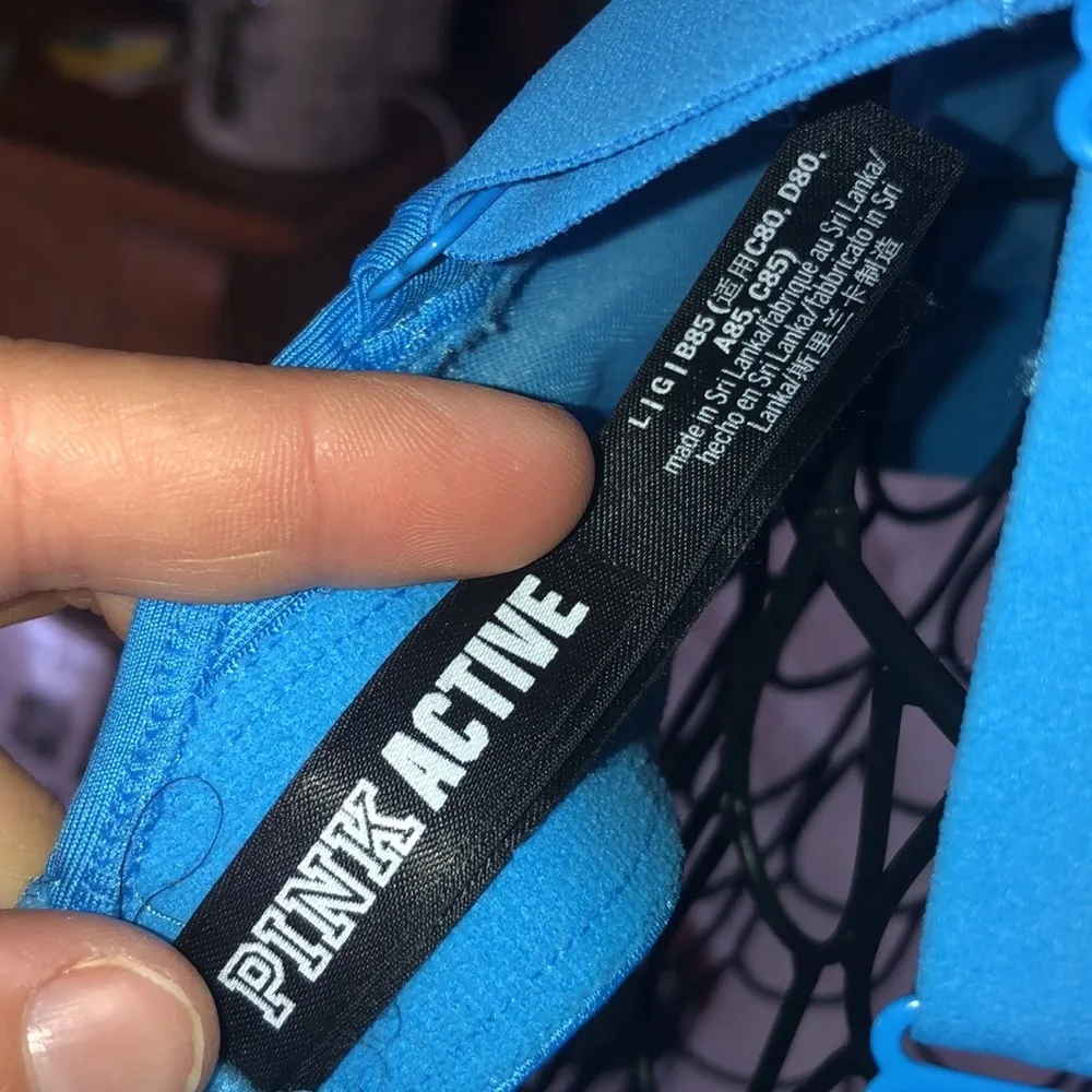 PINK active bra size large blue and pink active wear gym wear PINK sports bra​​ - Image 5