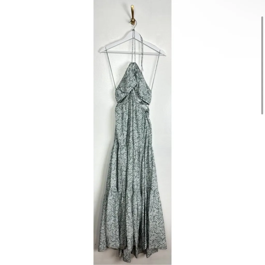 SIMKHAI Laurel Palm‎ Leaf Maxi in Suft Print Size xs Green - Image 4