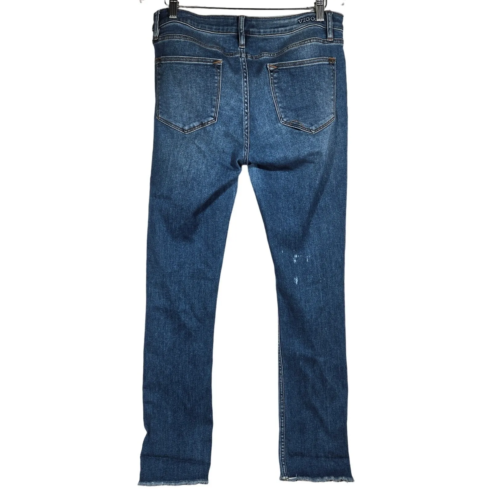 VIGOSS Marley Skinny Jeans Women's Blue Distressed Frayed Hem Size 31‎ - Image 2