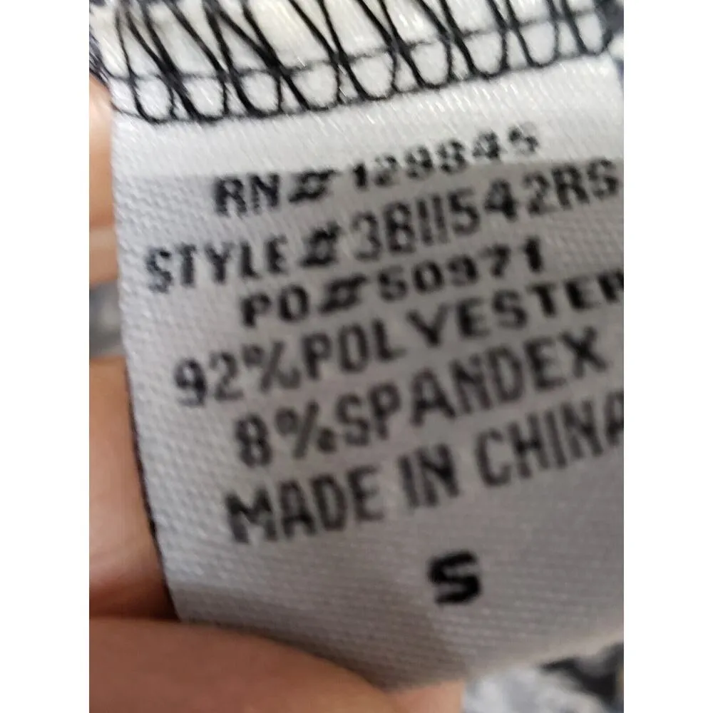 Bailey Blue Women's Multicolor Polyester V-Neck 3/4 Sleeve Knee Length Dress S - Image 11