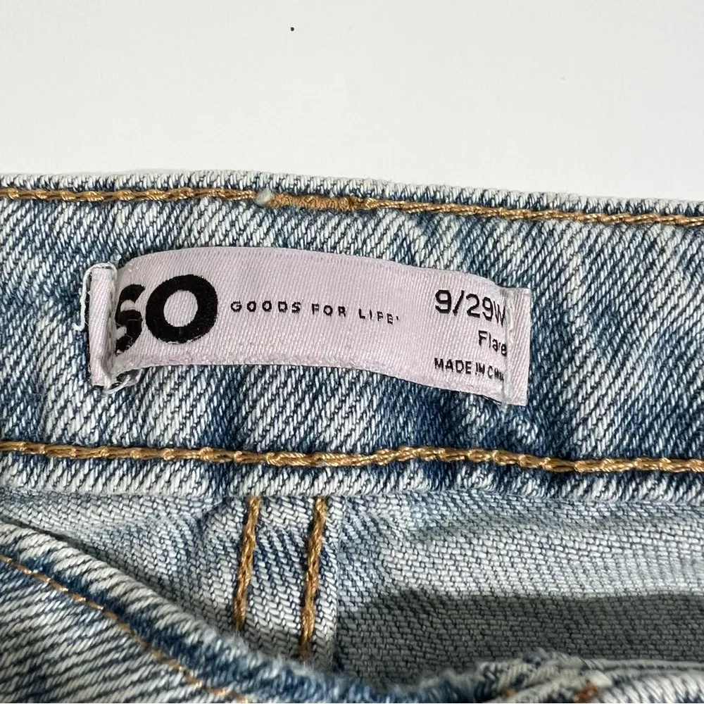 SO® Low-Rise Patchwork Extreme Flare Jeans 9 / 29W 70s Retro Boho Summer - Image 8