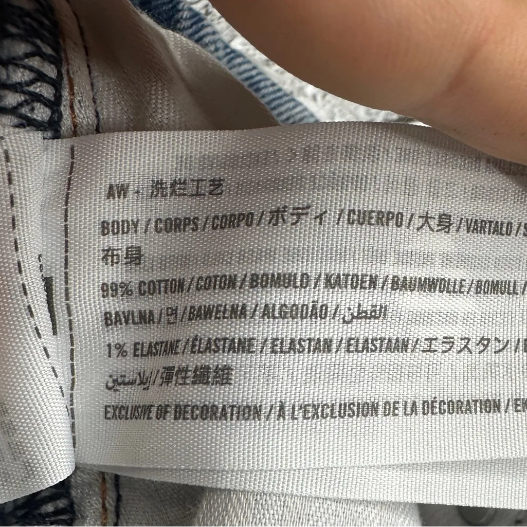 EUC Abercrombie & Fitch The Dad High Rise Straight Leg Jeans Size XS/6/28 Waist - Image 14