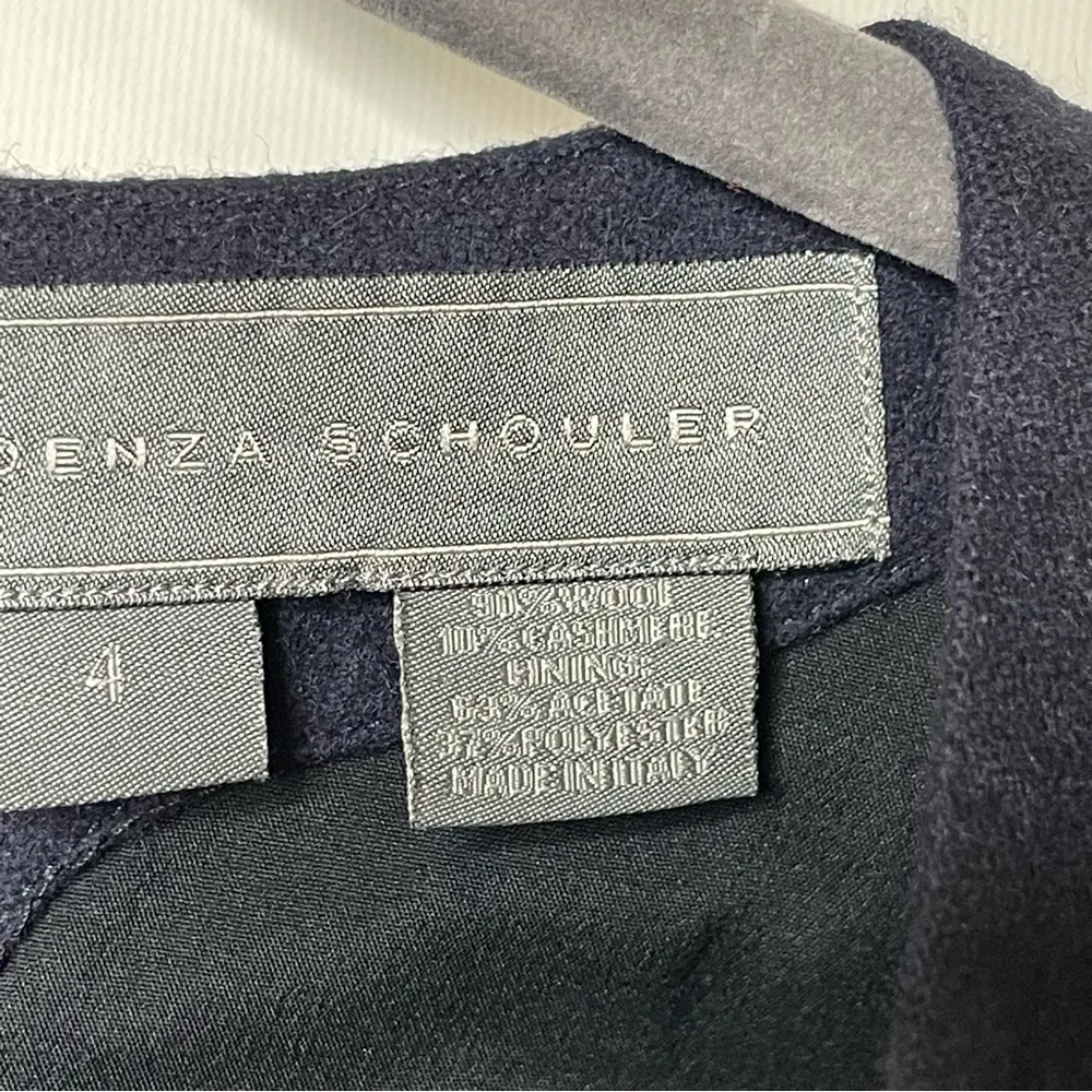 Proenza Schouler navy blue wool cashmere mini tee dress sz 4 - Image 8