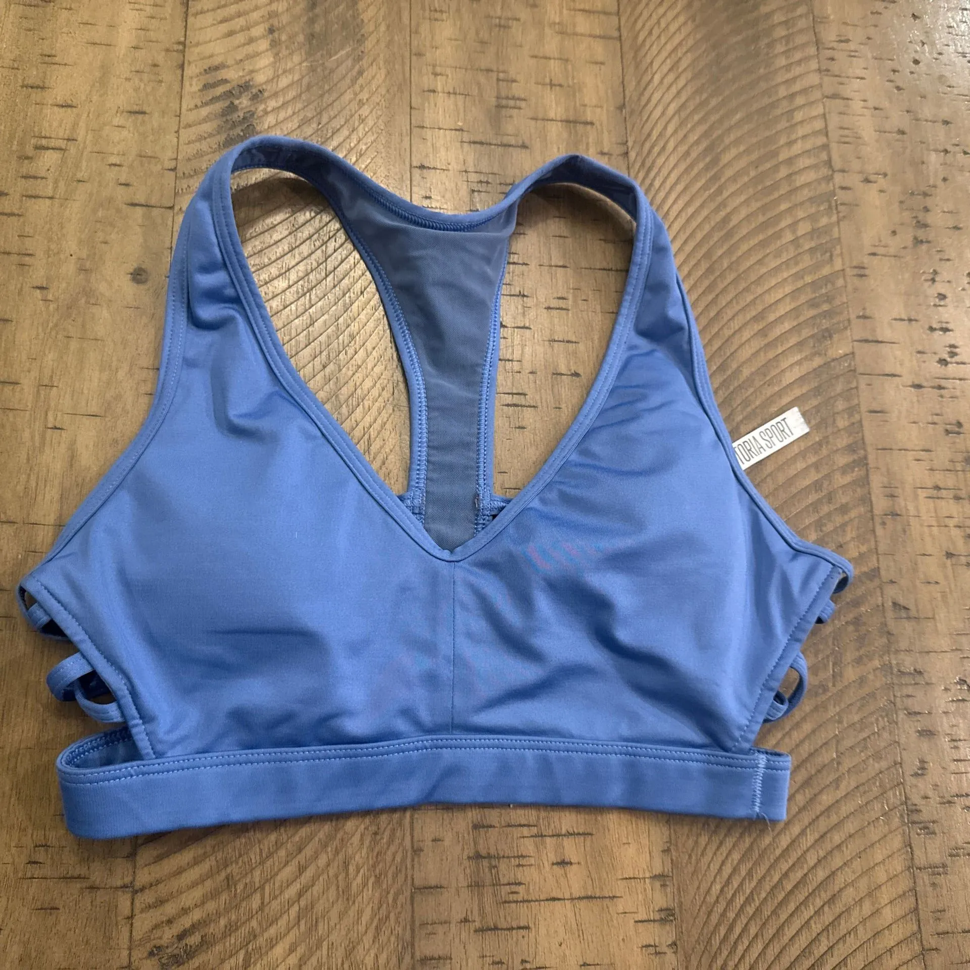 Victoria's Secret Vtg PINK Blue Strappy Back Sports Bra, Women's Size Small - Image 4