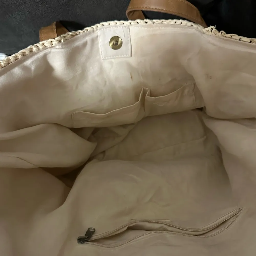 INC Beach Please Straw Tote with Multicolored Fringe - Image 6