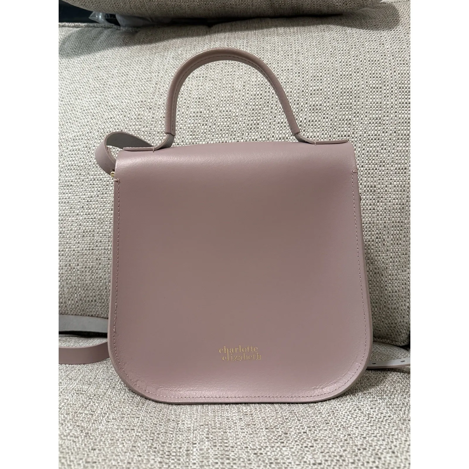 Charlotte Elizabeth The Original Bloomsbury Leather Crossbody Handbag in Purple - Image 11