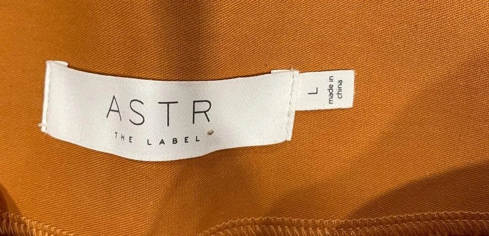 ASTR The Label Ribbed Wide Leg Crossover Tie Wrap Crop Asher Pants Sz Large - Image 8