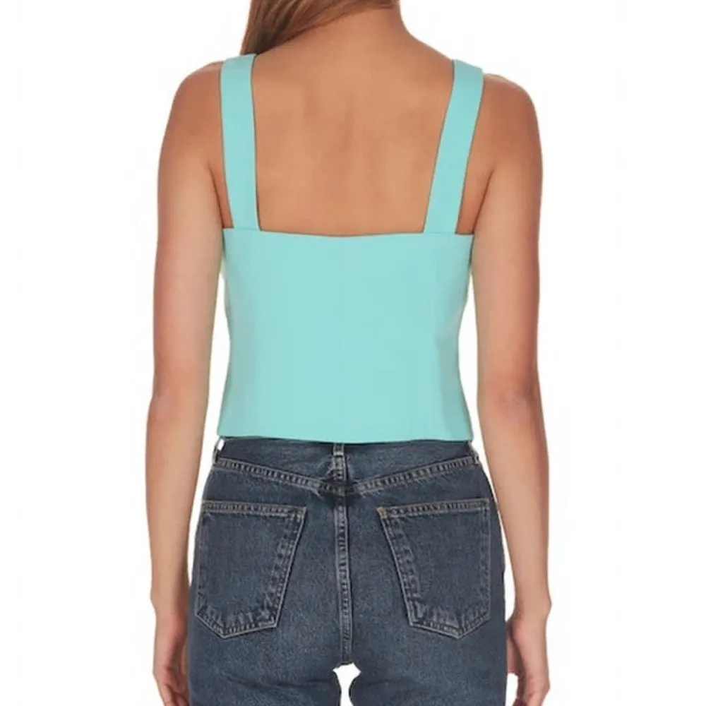 Amanda Uprichard Royston Top Blue size Small - Image 3