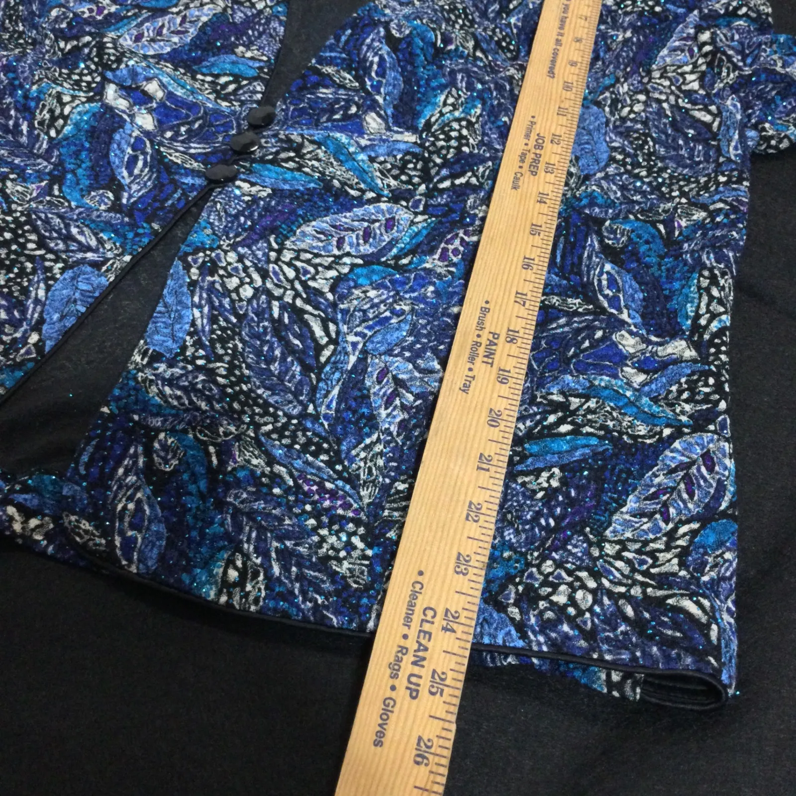 Alex Evenings Womens‎ Blue Abstract Sequin Beaded Blazer Jacket Size 2X - Image 7