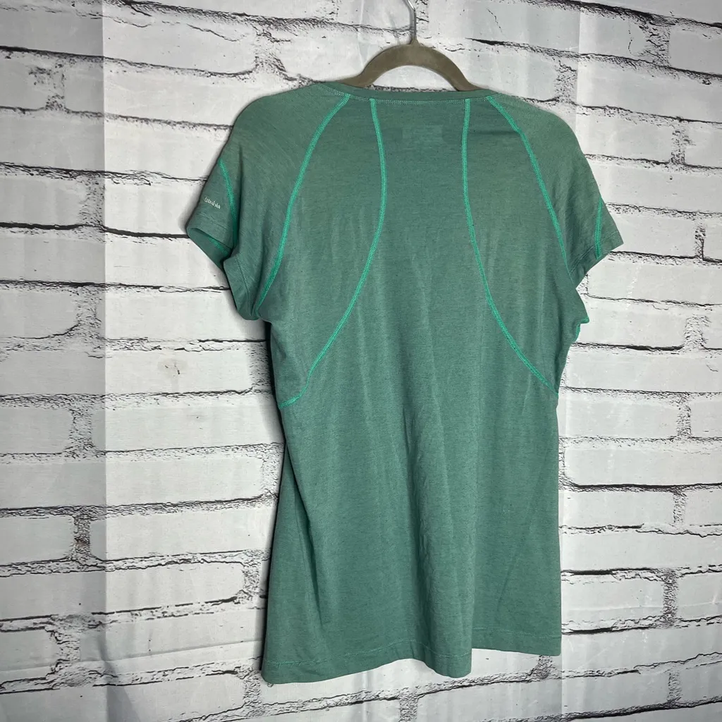 Columbia Green Omni‑Wick Performance Shirt Sz L Short Sleeve Trail Outdoor Tee - Image 10