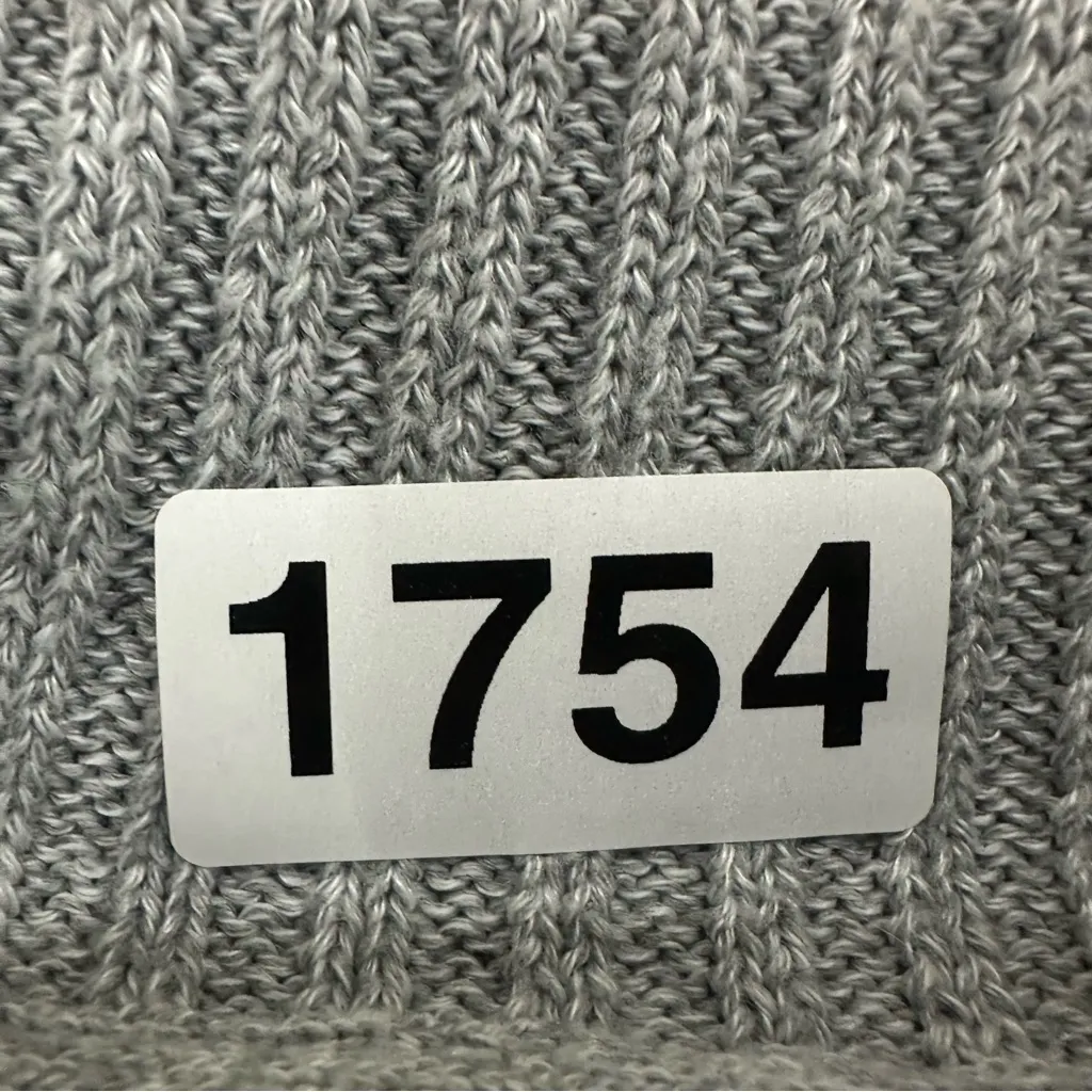 DKNY Embroidered Knit Pullover Sweater Mens Small Black Grey - Image 8