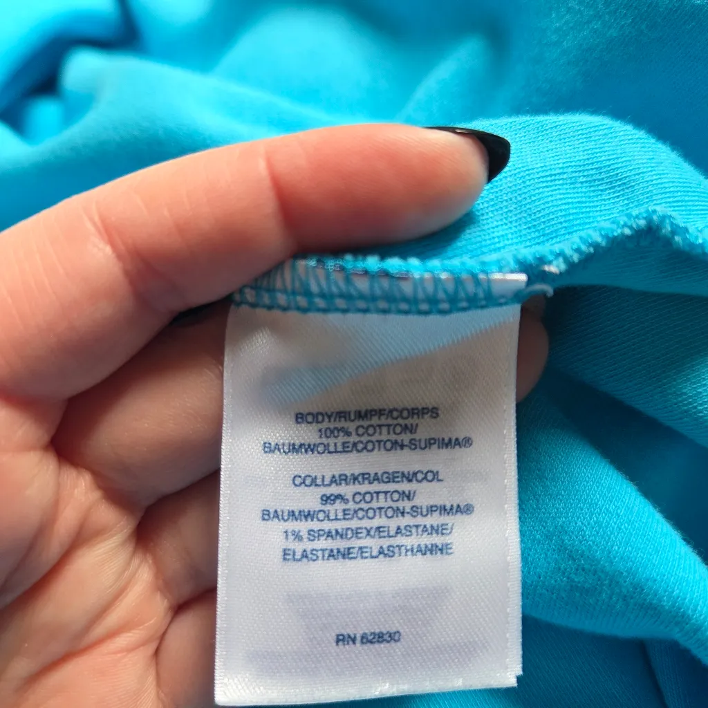 Lands' End  Blue Polo Shirt - Image 8