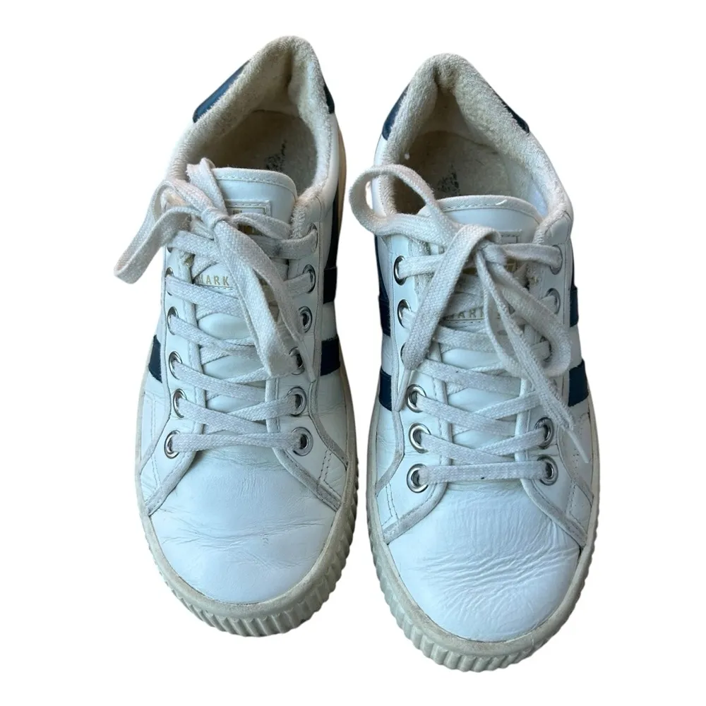 Gola Vegan Classics Women's Tennis Mark Cox Sneakers Offwhite/Vintage Blue Sz 8. - Image 3