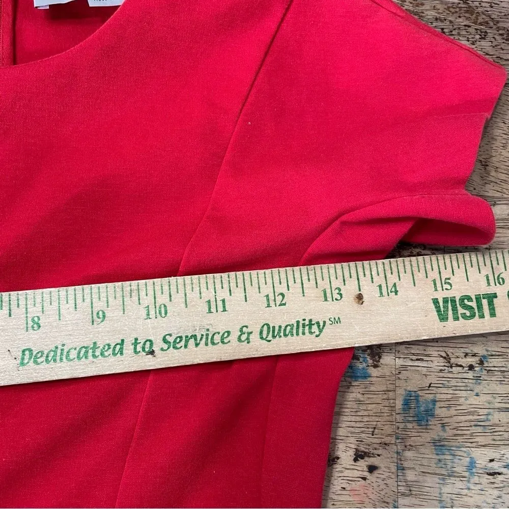 Stella McCartney Tomato Red Short Sleeve‎ Compact Jersey Dress Size 38 - Image 9