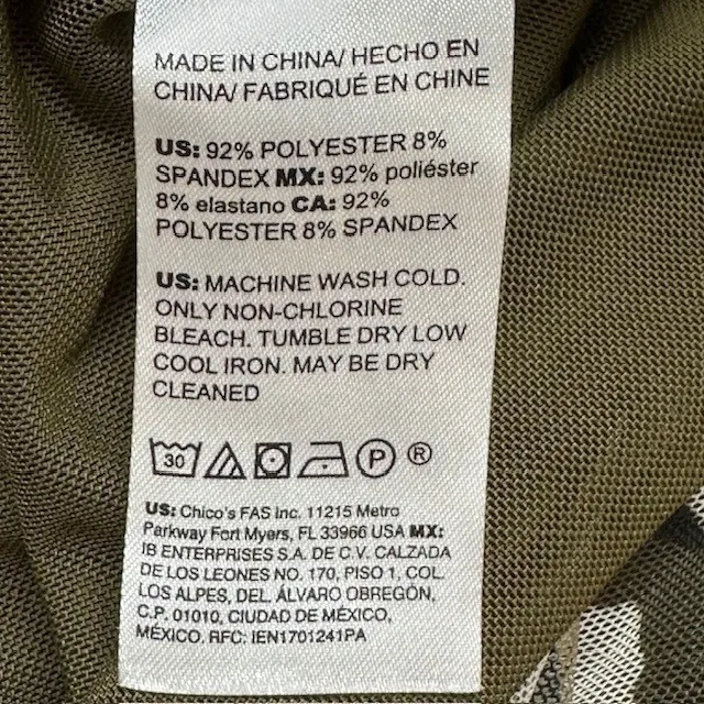 Chicos Women's Sz 1 Floral Sheer‎ Cardigan Cover Up Olive Green Button Front Med - Image 14