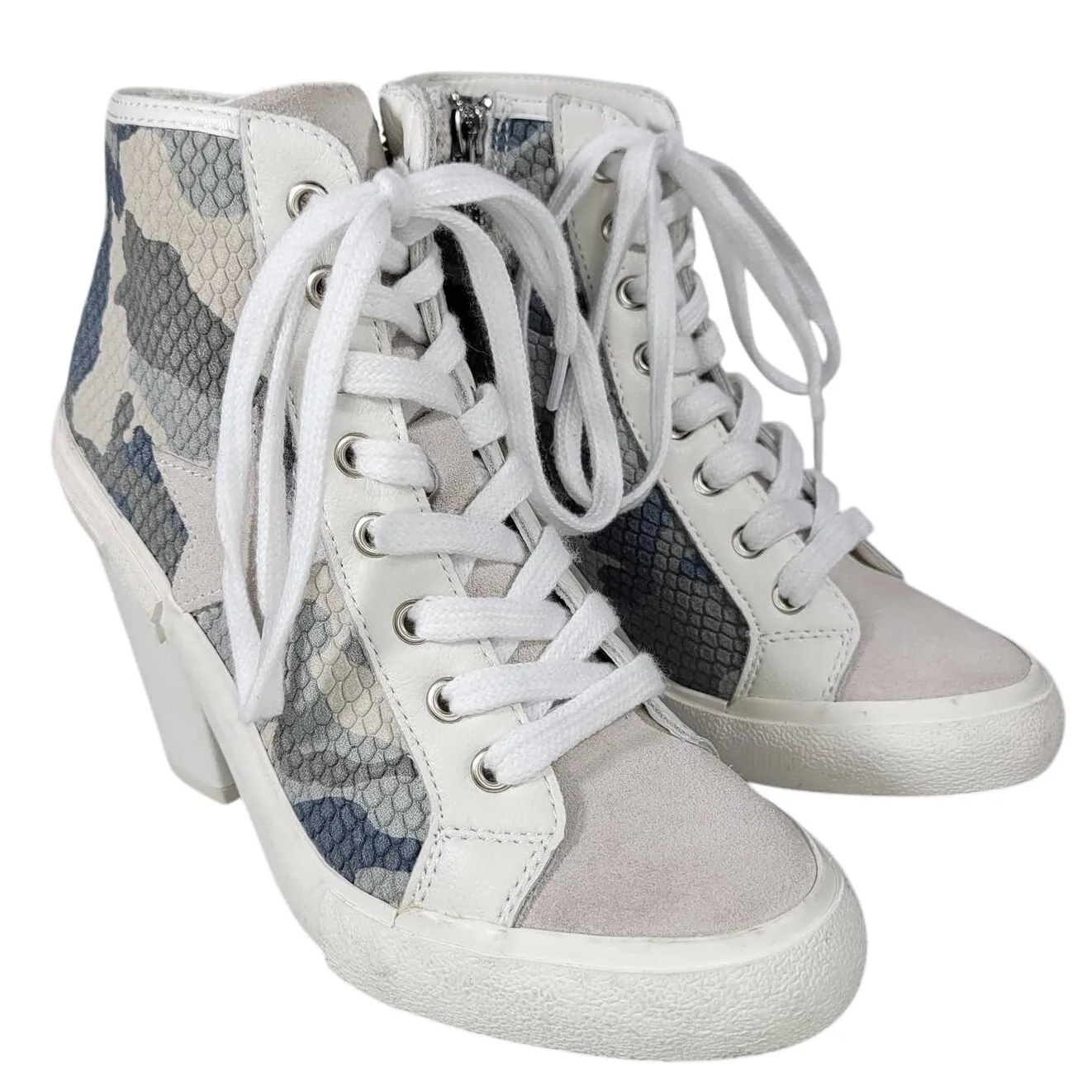 Vintage Havana Women's High Top Heeled Fashion Sneakers‎ Camo Multi Size 5.5 - Image 8