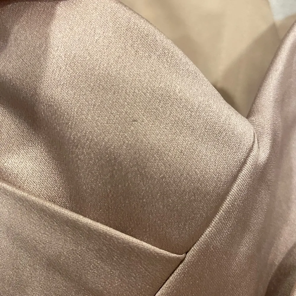 NWT La Femme Lace Back Satin Trumpet Gown Size 14 - Image 5