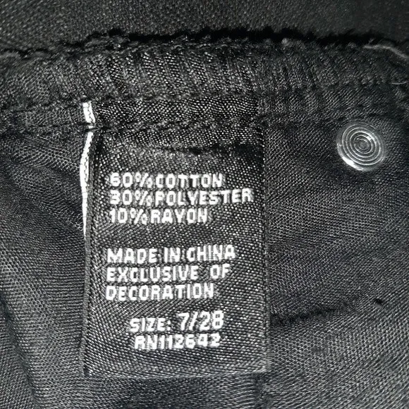 Blue Savvy Jeans Straight Leg Mom Fit 2 tones denim Black Grey Size 7/28 - Image 10