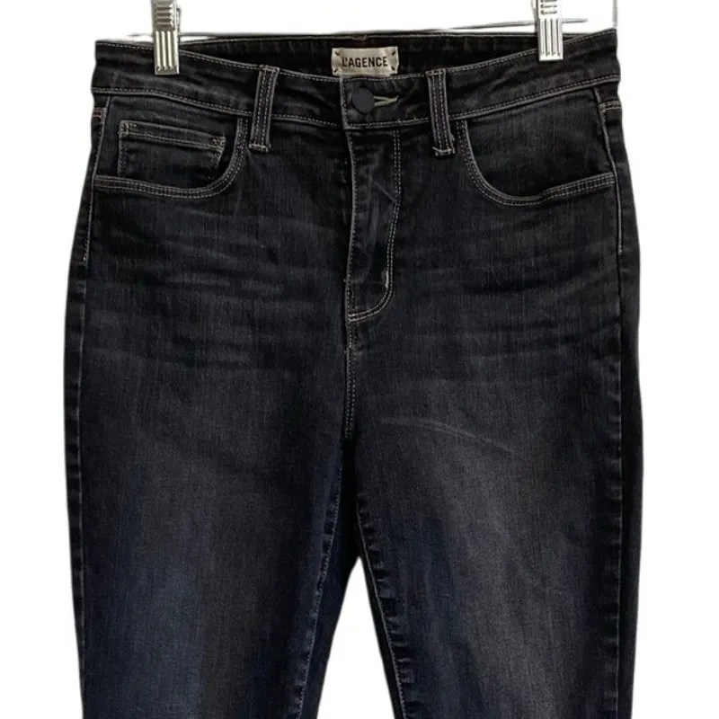 L'Agence Jeans Margot Skinny High‎ Rise Faded Carbon Size 28 - Excellent - Image 7