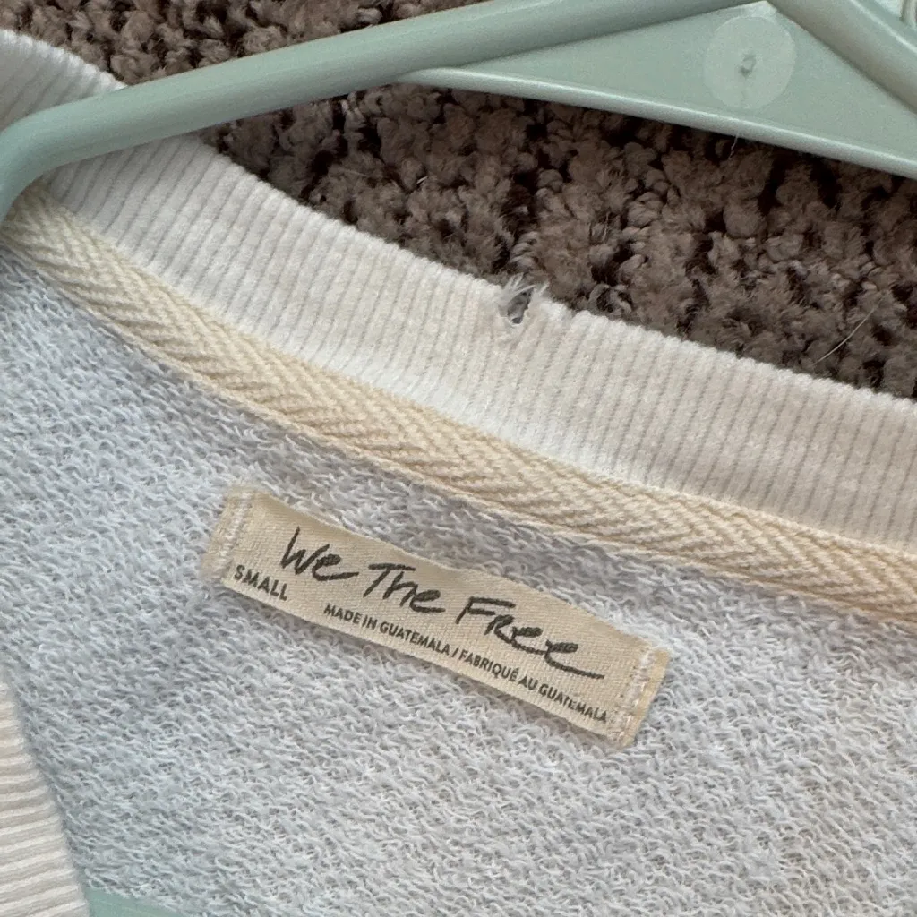 Free People White Crew Neck Sweater - Image 3