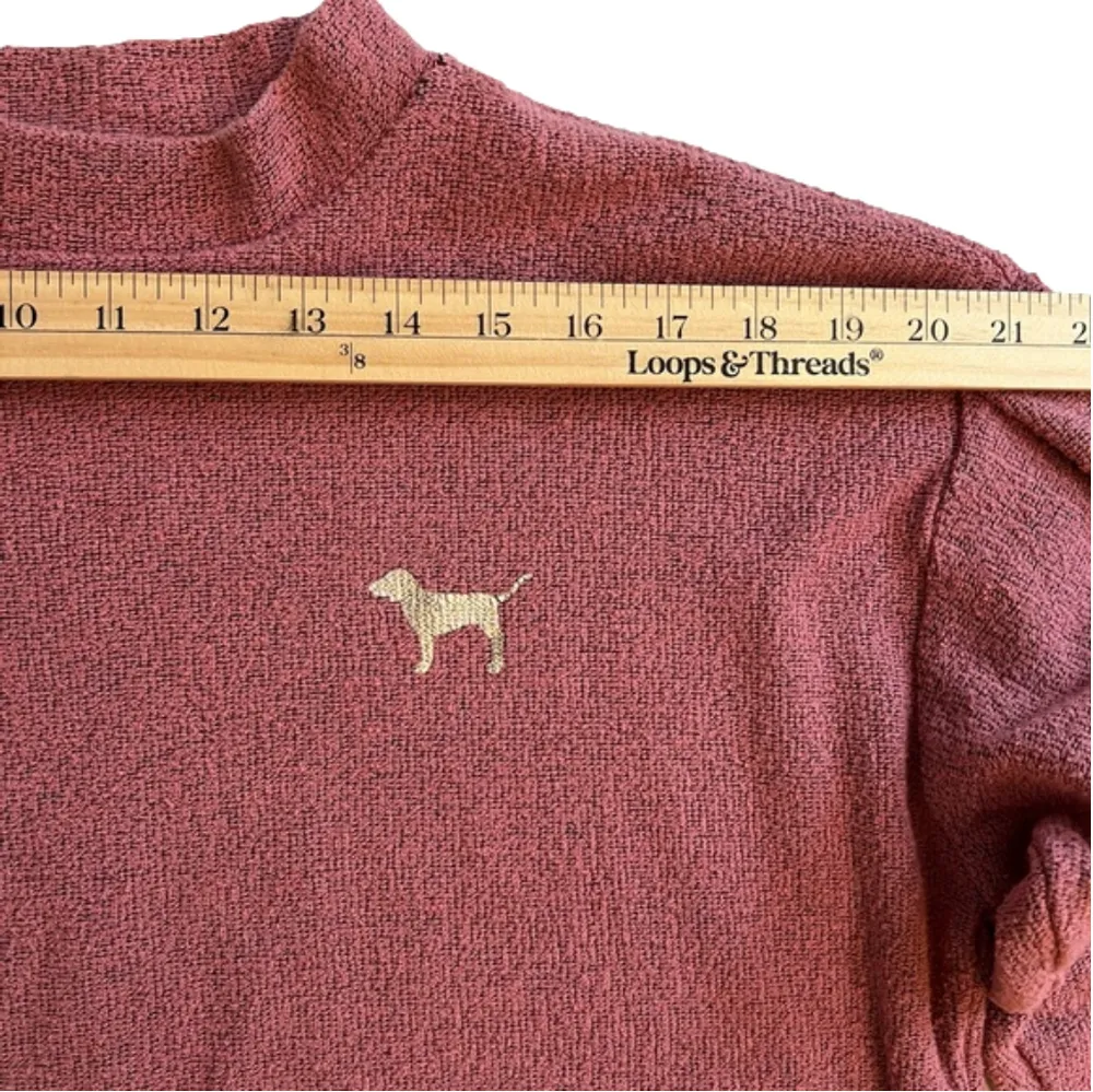 PINK dusty rose mock neck sweater/sweatshirt, size XS.  LOVE PINK - Image 5