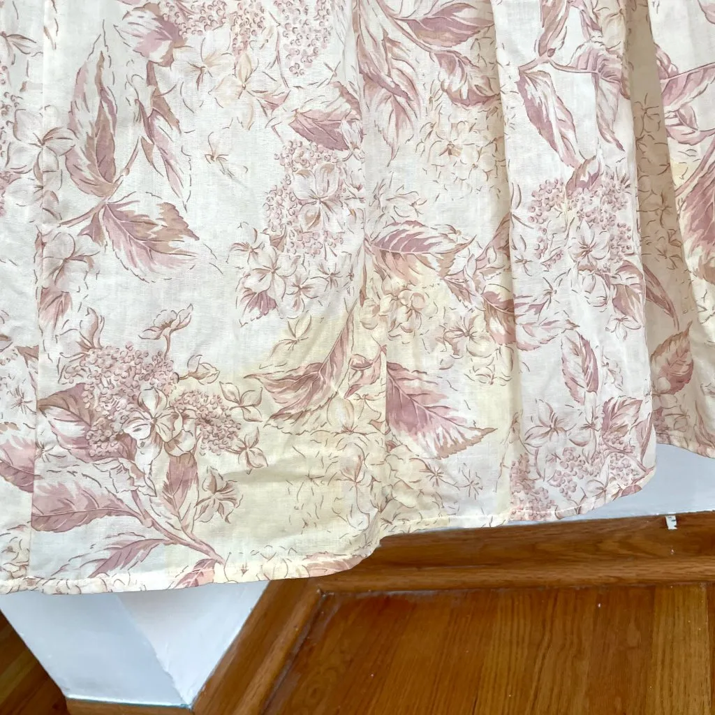 VINTAGE VTG LAURA ASHLEY Cream Beige Pink Floral Cottagecore Midi Tea Dress 12 - Image 10