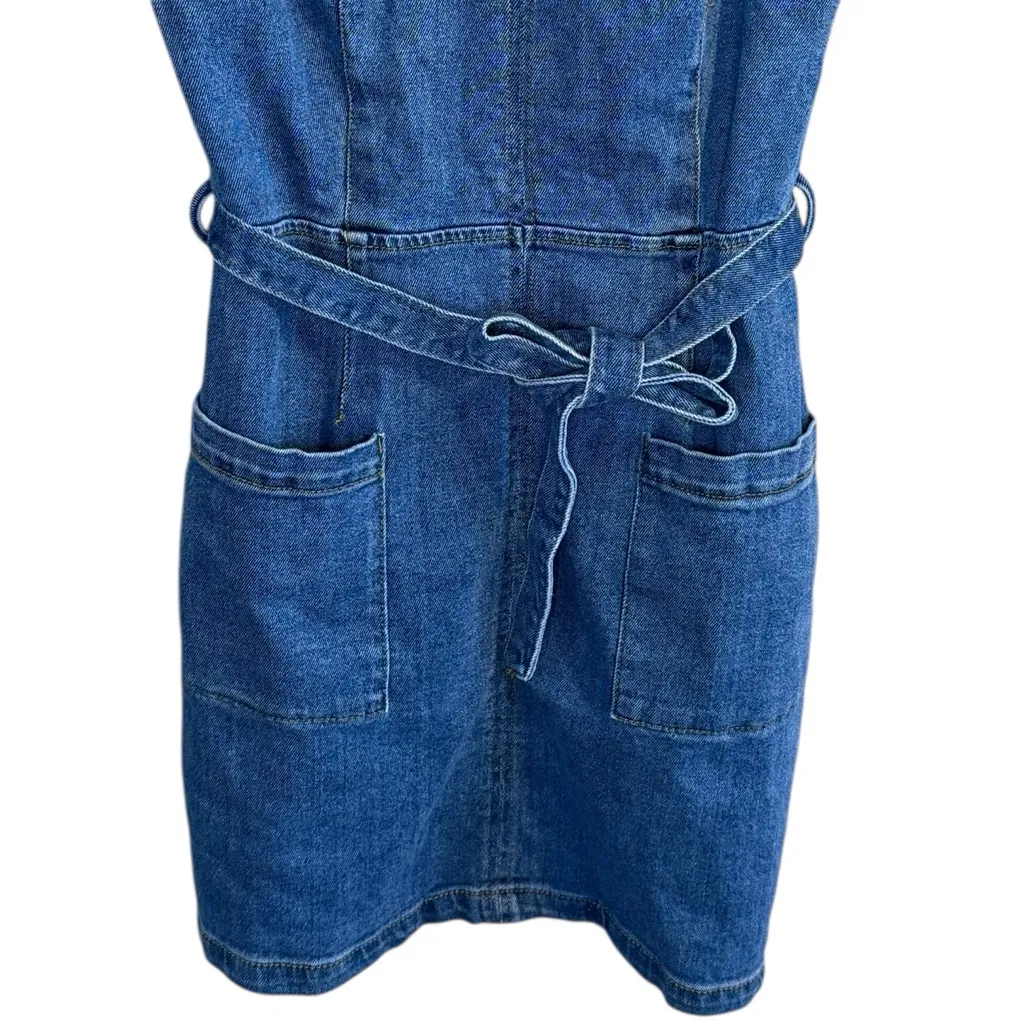 Universal Threads  Women’s Sz Small Denim Dress with a Denim Belt - Image 4