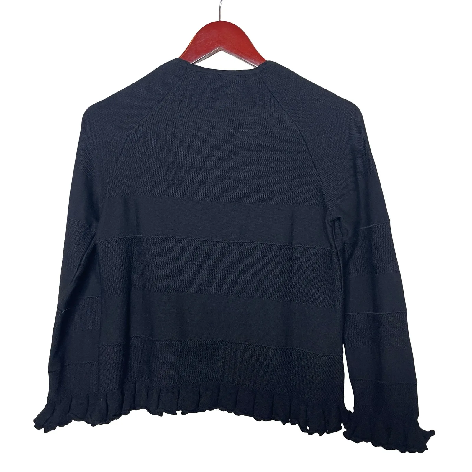 Saint James France wool black knitted long sleeve top sz 6 - Image 4