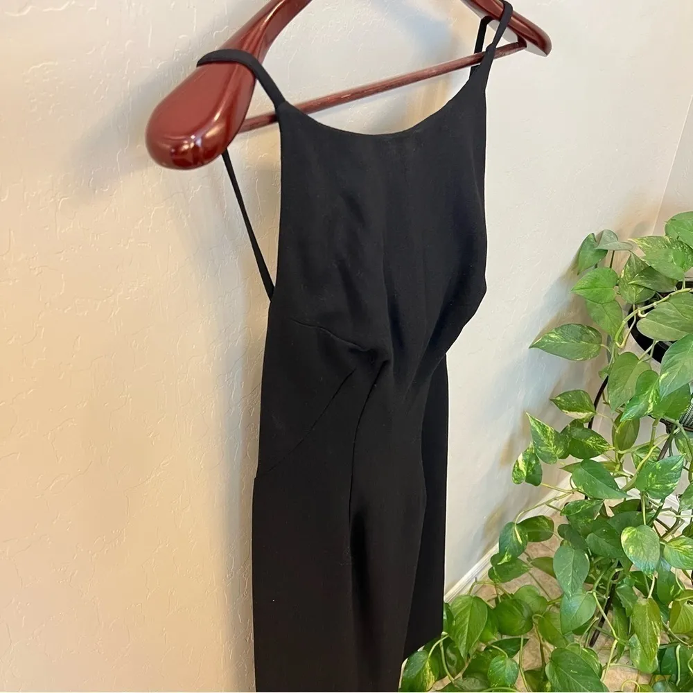 DOLCE&GABBANA 1998 VINTAGE BACKLESS MIDI TWEED DRESS, Black, size IT40/ US4 - Image 3